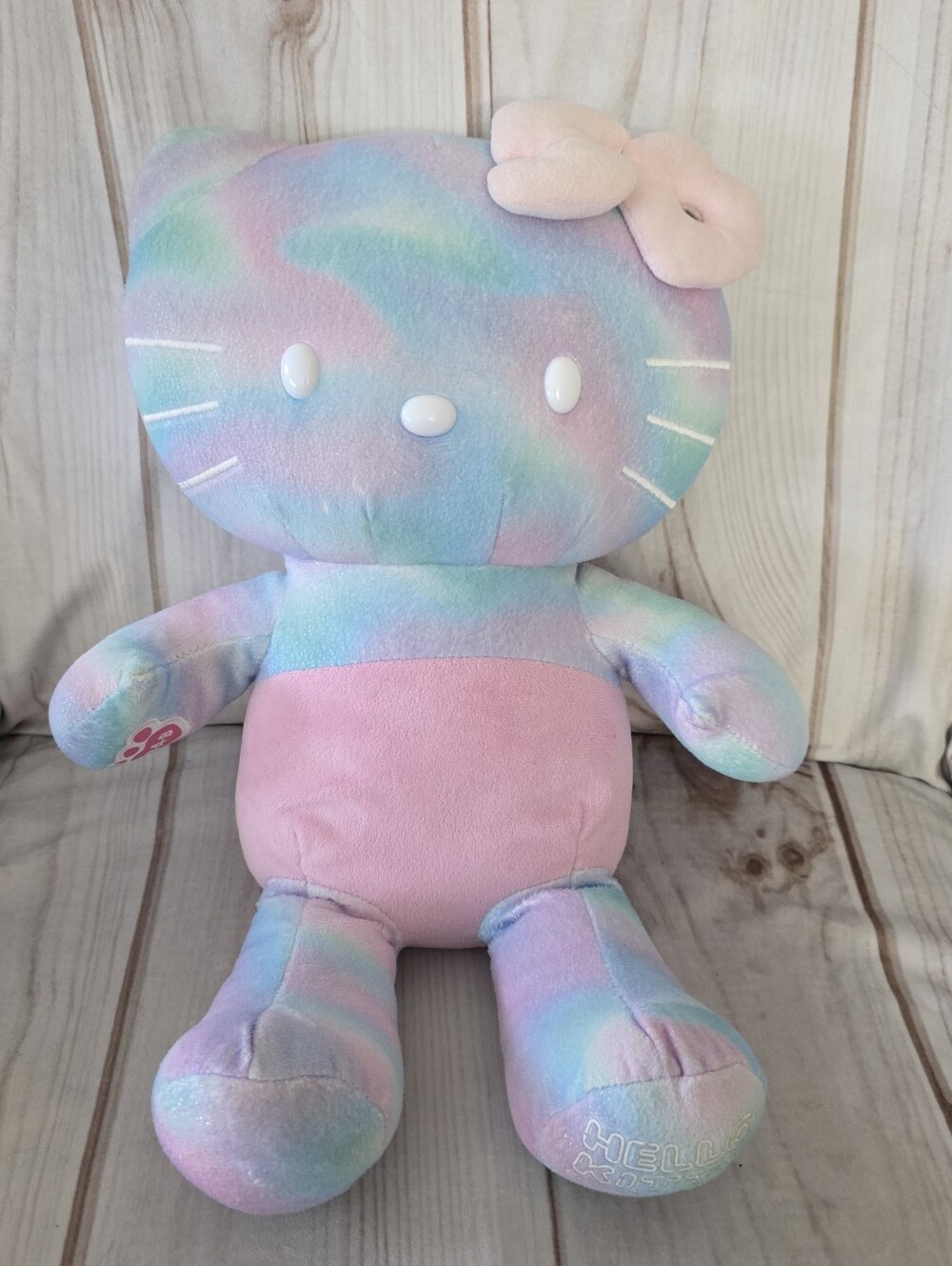 Build A Bear Hello Kitty Plush Stuffed Toy Pastel Tie Dye 50th 19 Inch 2024